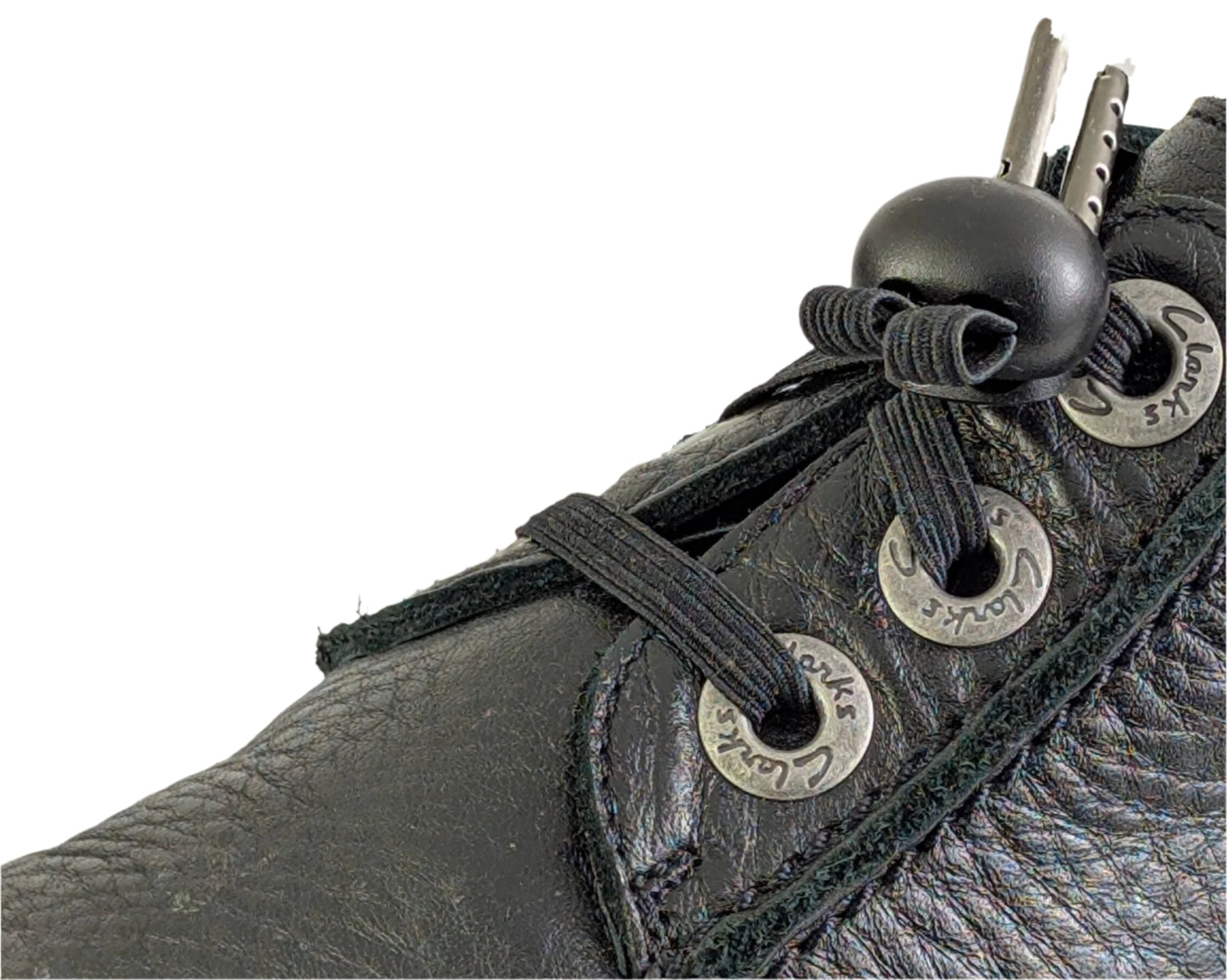 Elastic shoelaces Black flat cord