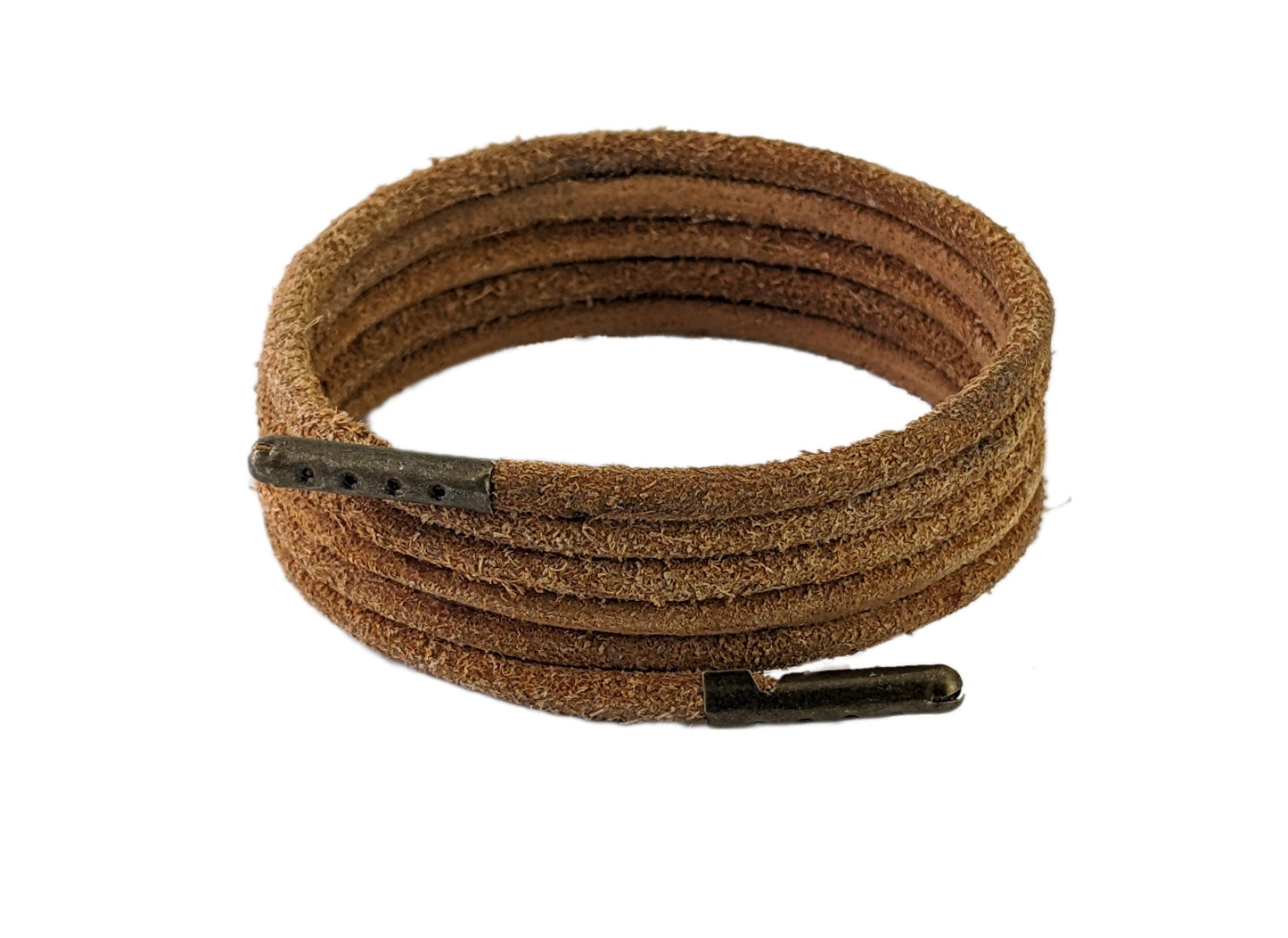 Shoelaces & Boot Leather Laces Heavy Duty 4 mm Round Light Brown